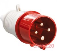 Вилка переносная 32А, 4 полюса, 380В IP44 ІЕК