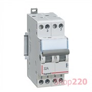 Переключатель трехпозиционный I-0-II, 32А 2 полюса, 412903 Legrand