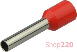 Наконечник трубчатый 2.5 мм кв удлиненный, красный, НТ 2,5-12 Аско A0060010048