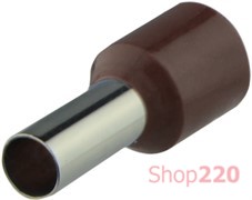 Наконечник трубчатый 10 мм кв удлиненный, коричневый, НТ 10,0-12 Аско A0060010120