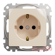 Розетка электрическая, бежевый, Sedna Design