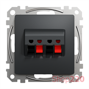 Аудиорозетка, черный, Sedna Design