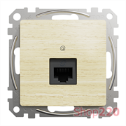 Компьютерная розетка RJ45 кат. 5е UTP, береза, Sedna Design