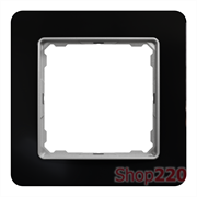 Рамка 1 пост, черное стекло, Sedna Design