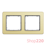 Рамка 2 поста, матовое золото, Sedna Design