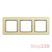 Рамка 3 поста, матовое золото, Sedna Design