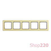 Рамка 5 постов, матовое золото, Sedna Design