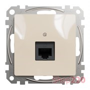 Компьютерная розетка RJ45 кат. 5е UTP, бежевый, Sedna Design
