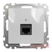 Компьютерная розетка RJ45 кат. 5е UTP, алюминий, Sedna Design