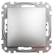 Кнопка 1 клавишная, матовый алюминий, Sedna Design