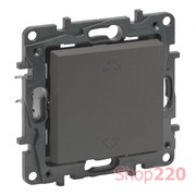 Выключатель жалюзи кнопочный, сталь, Niloe Step Legrand