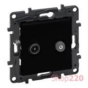 Розетка TV-SAT "звезда", черный, Niloe Step Legrand