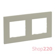 Рамка 2 поста, песочный, Niloe Step Legrand