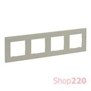 Рамка 4 поста, песочный, Niloe Step Legrand