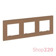 Рамка 3 поста, медь, Niloe Step Legrand