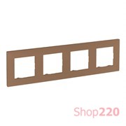 Рамка 4 поста, медь, Niloe Step Legrand