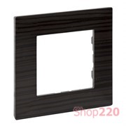 Рамка 1 пост, темное дерево, Niloe Step Legrand