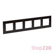 Рамка 5 постов, темное дерево, Niloe Step Legrand