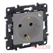 Розетка электрическая с USB Тип C 1,5 A, алюминий, Niloe Step Legrand