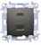 Розетка USB тип А+С, черный матовый, SIMON10 - фото 103745