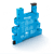 Розетка; MasterBASIC; 230-240В AC; LED; защита кот.; push-in; реле 34.51, 34.81; DIN-рейка; 6.2мм