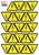 Самоклеящаяся наклейка Молния (85х85х85мм) 20 шт/лист, e.sticker.lightning.85 Enext