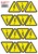 Самоклеящаяся наклейка Молния (100х100х100мм) 12 шт/лист, e.sticker.lightning.100 Enext