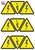 Самоклеящаяся наклейка Молния (130х130х130мм) 8 шт/лист, e.sticker.lightning.130 Enext
