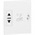 Розетка электрическая электробритв 230В-127/230В 20ВА 3 модуля, белый, Bticino Living Now - фото 125054