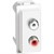 Механизм розетки акустической с разъёмами RCA 1 модуль. белый. Bticino Living Now. KW4269R