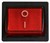 Переключатель 1-клавишный красный с подсветкой KCD1-6-201N R/B 220V - фото 143013