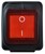 Переключатель 1-клавишный влагозащищенный красный с подсветкой KCD2-201NW R/B 220V - фото 143070
