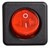 Переключатель 1-клавишный (красная круглая клавиша) KCD2-10-201 R/B - фото 143095