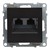 Розетка информационная двойная RJ45 cat. 6 UTP, черный, Suno - фото 149024