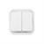 Переключатель/кнопка 2-клавишный с подсветкой (механизм) белый, Plexo - фото 150158