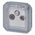 Розетка TV-R-SAT (механизм), серый, Plexo - фото 150254