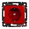 МЕХАНИЗМ РОЗЕТКИ С ЗАЗЕМЛЕНИЕМ И МЕХАНИЧЕСКОЙ БЛОКИРОВКОЙ, 16А, КРАСНЫЙ, 774427 LEGRAND VALENA