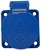 Розетка встроенная тип F, 16А, 3P, IP54, синяя, UCombi - фото 165919