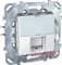Розетка компьютерная RJ45, 2 модуля, белый, Unicа MGU3.411.18 Schneider - фото 11276