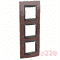 Рамка 3 поста, табак, вертикальная Unica MGU66.006V.2M4 Schneider