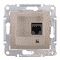 Розетка RJ 45 кат 6, экран, STP, титан, Sedna SDN4900168 Schneider