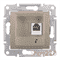 Телефонная розетка RJ-11, титан, Sedna SDN4101168 Schneider