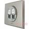 Панель компьютерной розетки RJ45 двойной, титан, 68552 Legrand Celiane - фото 35812