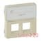Накладка розетки RJ11+RJ45 подпись, слоновая кость, Valena 755481 Legrand