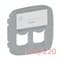 Накладка розетки RJ11+RJ45 подпись, алюминий, Valena 755487 Legrand