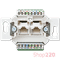 Розетка компьютерная RJ45 двойная (механизм), Jung A500 EPUAE8-8UPOK6US