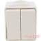 ВЫКЛЮЧАТЕЛЬ 2-КЛ. IP44 ВЛАГОЗАЩИЩЕННЫЙ, БЕЛЫЙ, HERMETICA