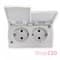 Розетка двойная влагозащищенная IP44, белый, Hermetica - фото 41067