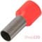 Наконечник втулочный (гильза) 2.5 мм кв, красный Enext s3036029