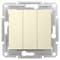 Выключатель 3-х клавишный, кремовый, SDN0300623 Sedna Schneider - фото 53539